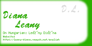 diana leany business card